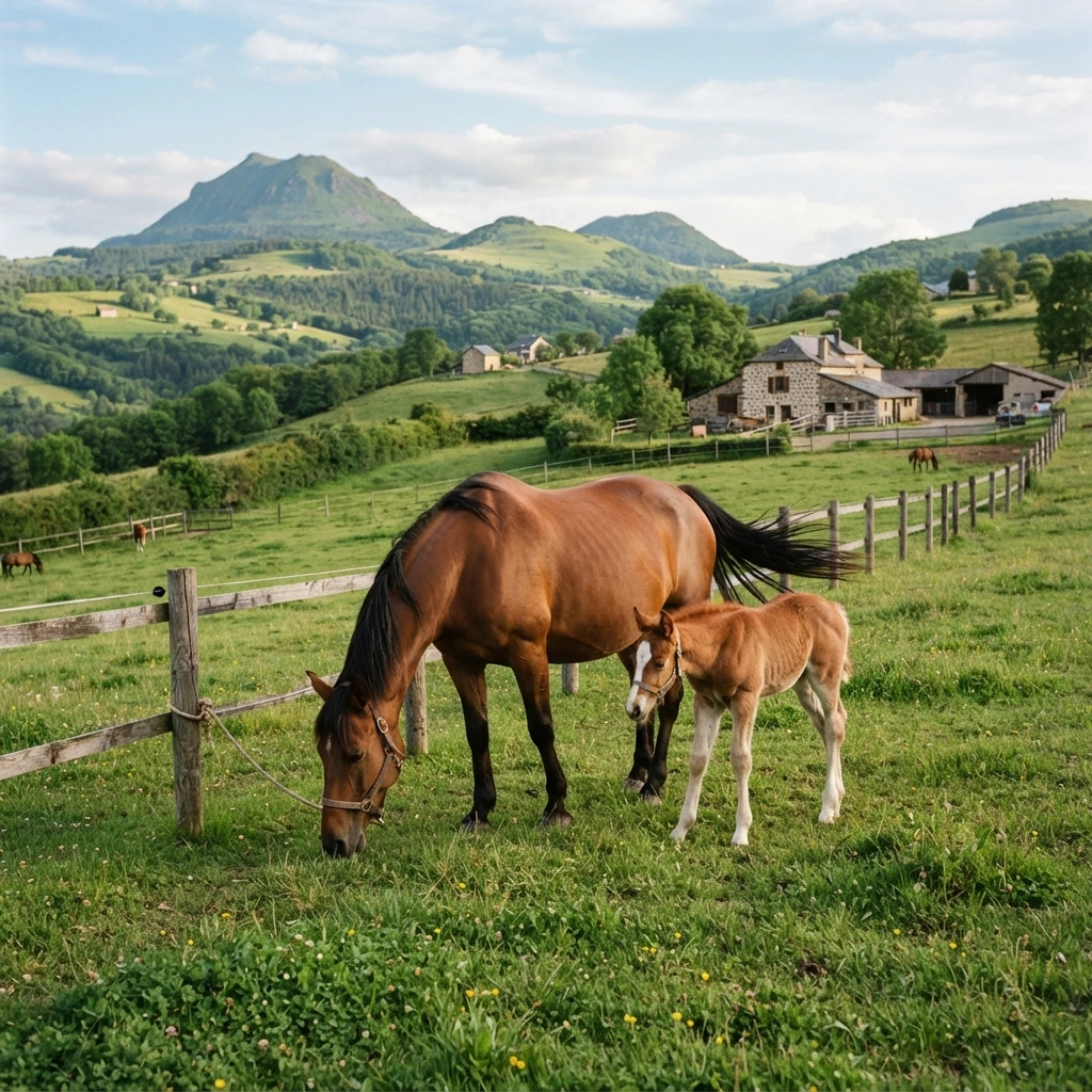Élevage de chevaux au Elevage des Musardes, Huriel
